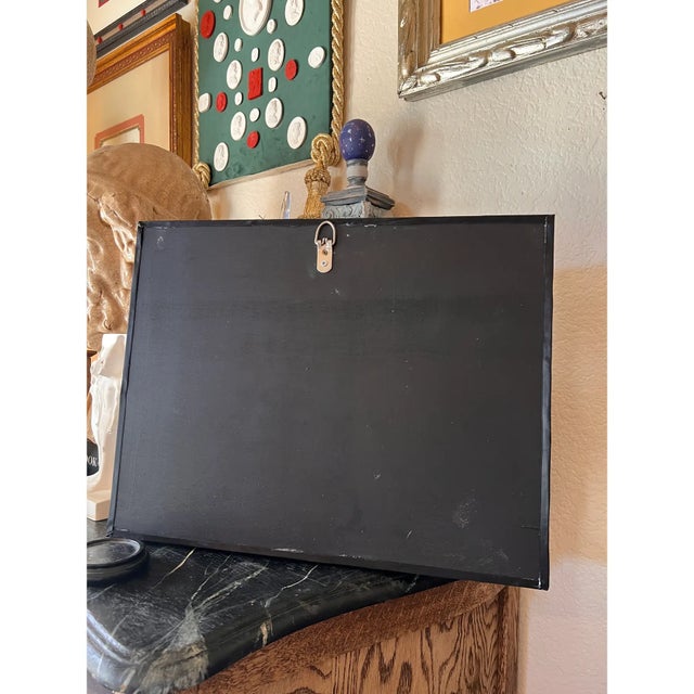 Grand Tour Neoclassical Gilded Collection of Classical Intaglio and Cameo on the Leather Ground With Gilt Frame. The rich...