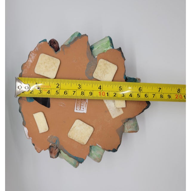 Ceramiche Perconte Sciacca Italy Majolica Ceramic Figs Fruit Wall Plaque 3d Decor For Sale - Image 12 of 12