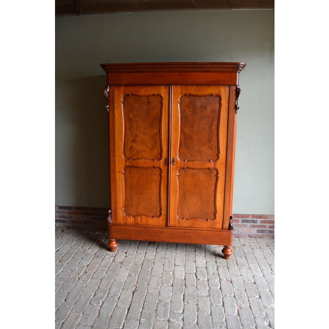 Antique Mahogany Biedermeier Maids Cupboard For Sale - Image 10 of 10
