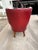 Animal Skin Red Leather Vintage Club Chairs For Sale - Image 7 of 9
