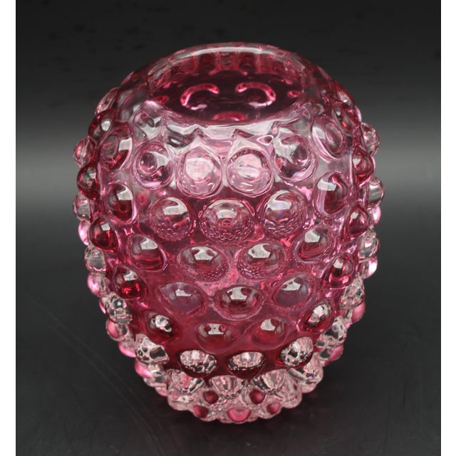 Pink Extraordinary Pink Barovier E Toso Bugnato Vase For Sale - Image 8 of 12