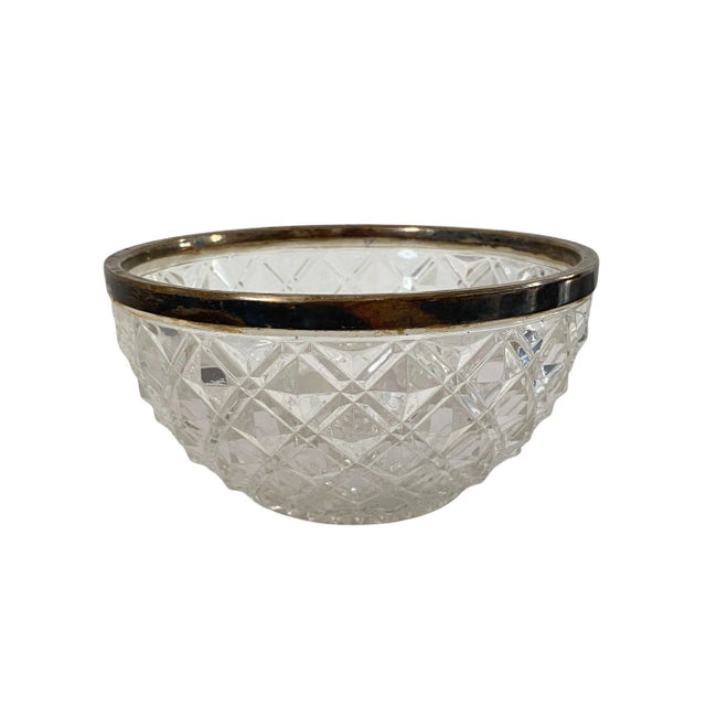 Art Deco Crystal and Gilded Brass Salad Bowl, 1930s For Sale - Image 6 of 6