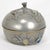 Chinese Antique Chinese Pewter Jeweled Lidded Bowl With Gemstones Republic Period For Sale - Image 3 of 13