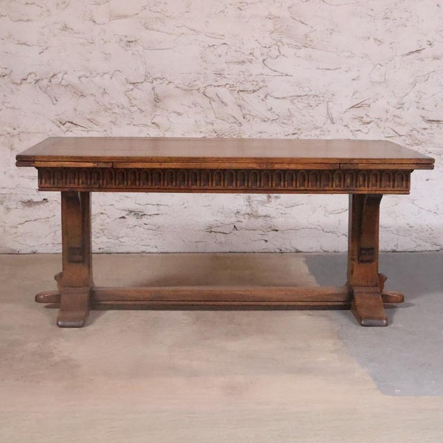 English 19th Century English Oak Extension Drawing Table For Sale - Image 3 of 9
