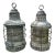 Vintage Pair Perko Galvanized Steel Uss Missouri Battleship Anchor Lights – Clear Lens – Circa 1940 For Sale