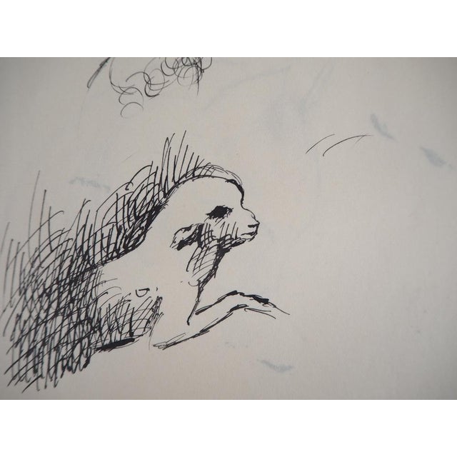 Marie Laurencin, Lamb, Original Ink Drawing For Sale - Image 4 of 6