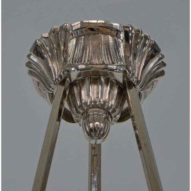 French Art Deco Chandelier by Jamain & Degue 1930 France For Sale - Image 11 of 13