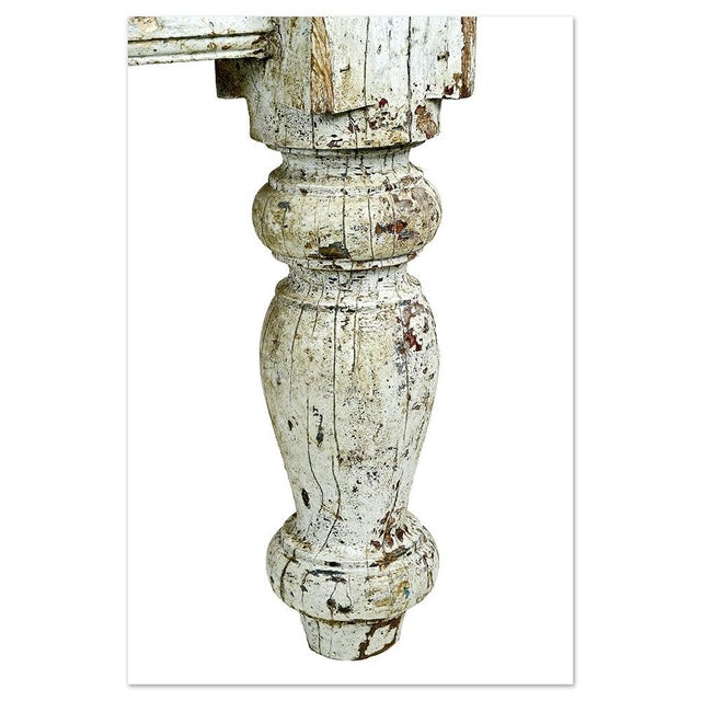 Weathered Solid Wood Table For Sale - Image 3 of 8