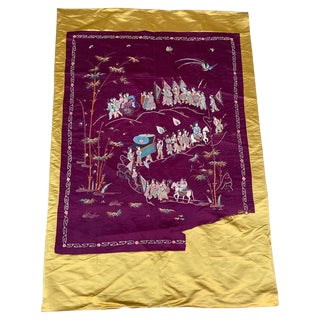 Antique Chinese Embroidery, 1890s For Sale