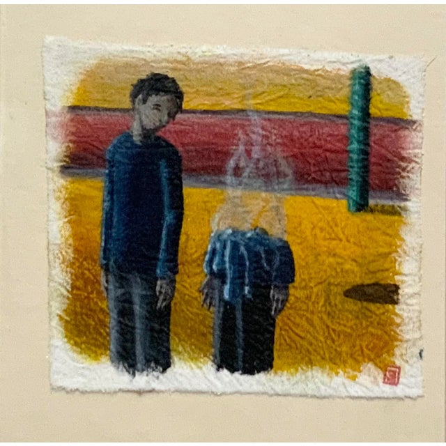 Abstract Artist's Self-Portrait - FrenchWatercolor Discovery For Sale - Image 3 of 10