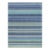 6x9 Blue Hand-Knotted Wool Striated Bands Geometric Modern Carpet Rug For Sale
