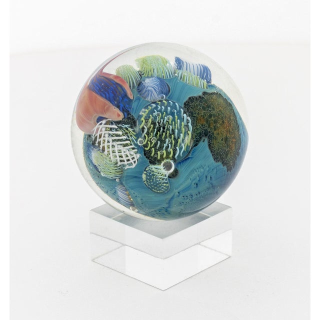 2010s John Simpson "Planet" Art Glass Paperweight, 2018 For Sale - Image 5 of 9