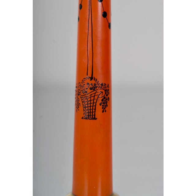 1940s Glass Charger and Matching Candlesticks With 24k Gold Details - 3 Piece Set For Sale - Image 10 of 13