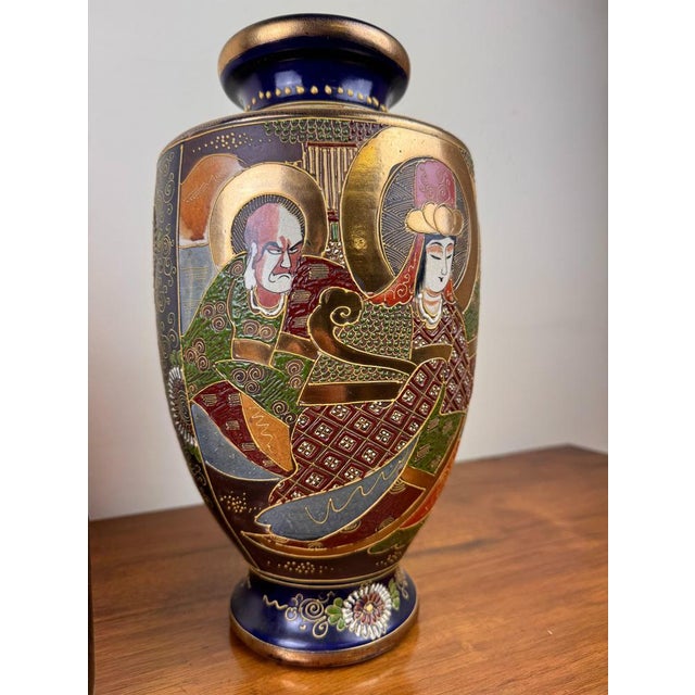 Japanese Satsuma Porcelain Vases, 1900s, Set of 2 For Sale - Image 4 of 10