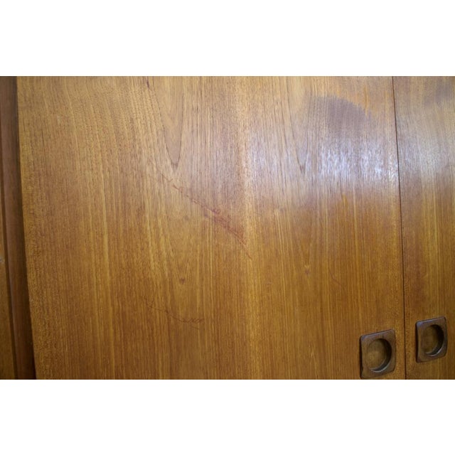 Brown Teak Wardrobe from Wrighton, 1960s For Sale - Image 8 of 9