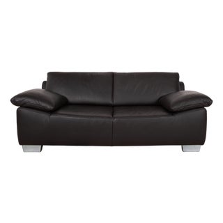Bentley Two-Seater Sofa in Brown Leather from Ewald Schillig For Sale