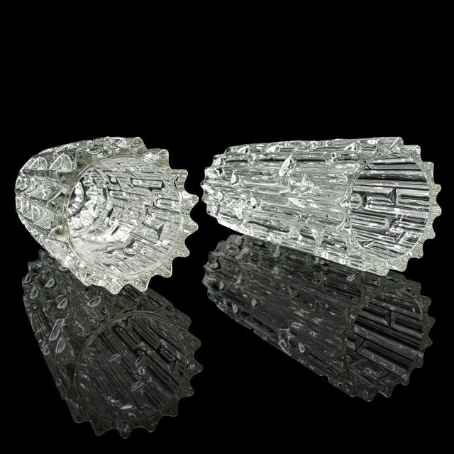 Glass 1960's Pair of Vintage Designer Vases For Sale - Image 7 of 11