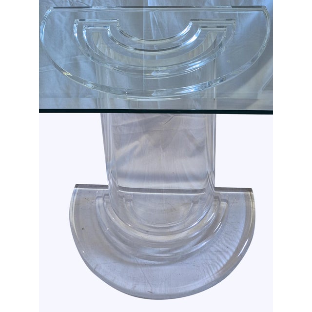 Mid-Century Design Console Table in Transparent Acrylic glass with Crystal Top, 1970s For Sale - Image 11 of 18