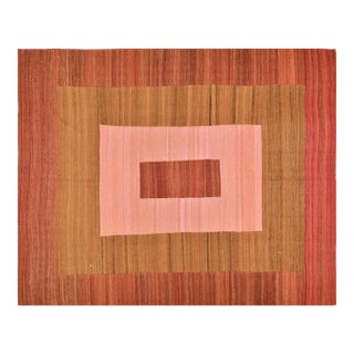 Vintage Mazandaran Modern Hand Made Wool Kilim,7'8"x9'5" For Sale