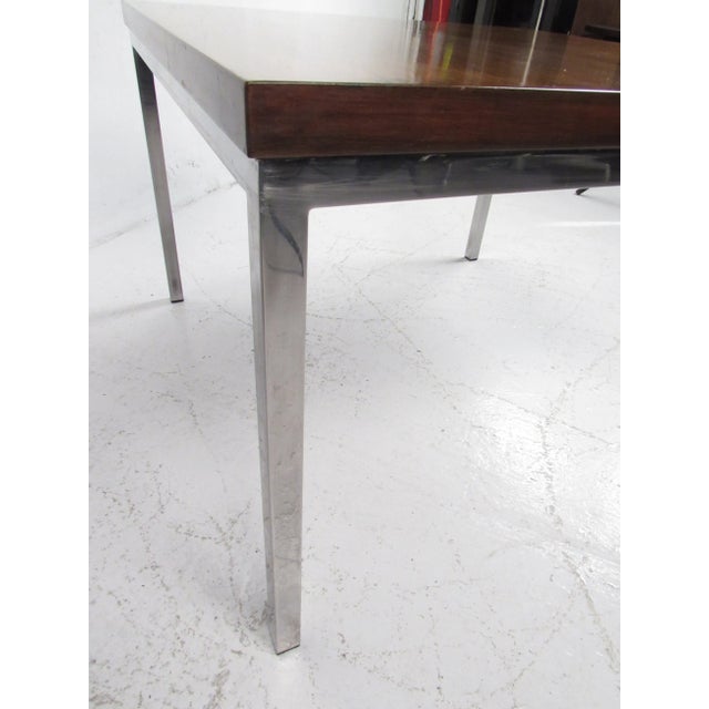Wood Milo Baughman Style Coffee Table For Sale - Image 7 of 12