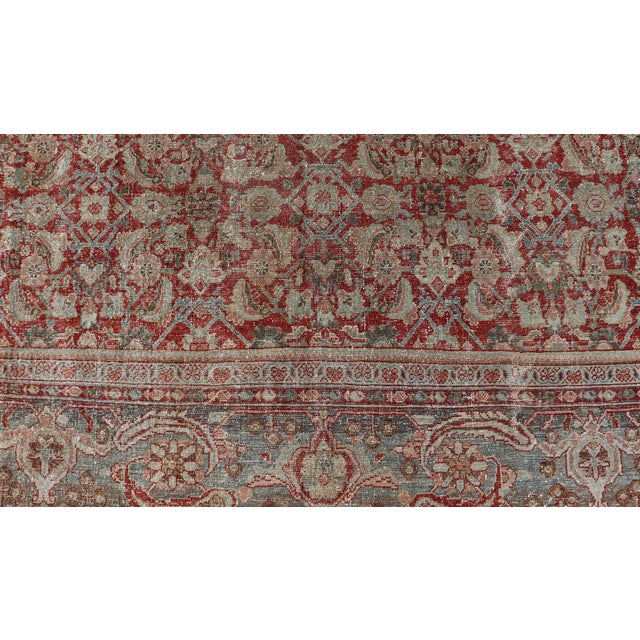 Tribal Antique Persian Sultanabad Rug With Refined Allover Pattern Soft Red 10'0 X 13'0 For Sale - Image 3 of 12