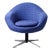 Blue Swivel Chair on Chrome Legs, 1970s For Sale
