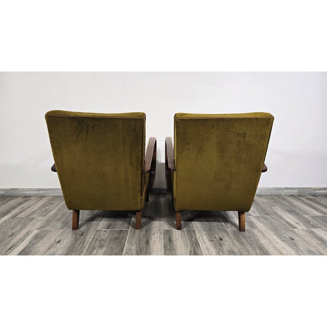 Vintage Armchairs from Jindrich Halabala, 1940s, Set of 2 For Sale - Image 11 of 12