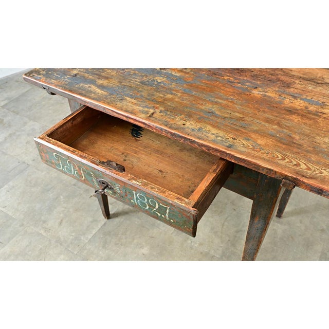 Swedish Painted Pine Desk Circa 1827 For Sale In Baton Rouge - Image 6 of 12