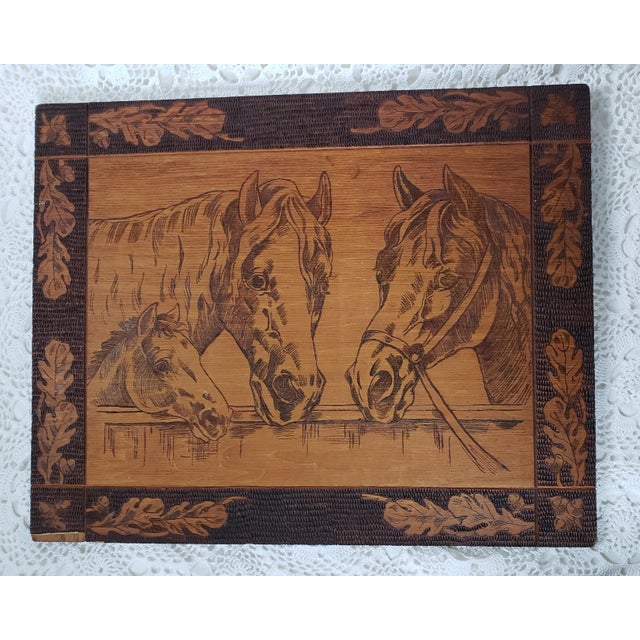 1940s Carved Wooden Horse Wall Hanging Chairish