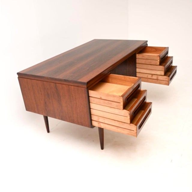 Mid-Century Modern Vintage Danish Desk attributed to J. Svenstrup for AP Mobler, 1960s For Sale - Image 3 of 11