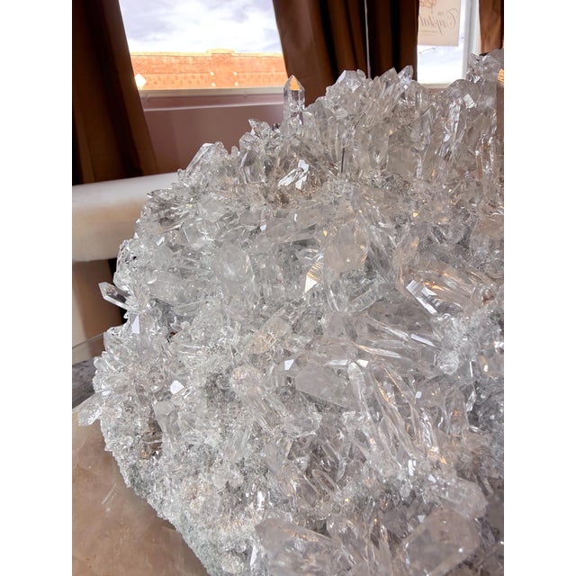 Himalayan Quartz Crystal Cluster – High Clarity Multi-Point Formation, Sculptural Natural Specimen "Odette" For Sale - Image 11 of 18