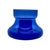Mid-Century Modern Mid 20th Century Handcrafted Cobalt Blue Glass Candle Holder Set of 2 For Sale - Image 3 of 6