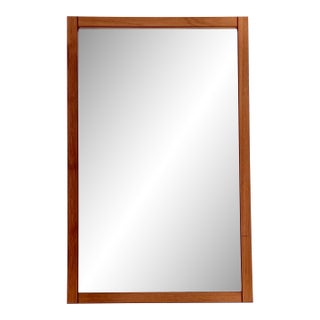 1960s Teak Rectangular Wall Mirror by Pedersen & Hansen for Viby J. Of Denmark For Sale