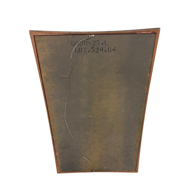 Broyhill Brasilia Mid-Century Modern Broyhill Sculptra Walnut Wall Mirrors - Set of 2 For Sale - Image 4 of 4