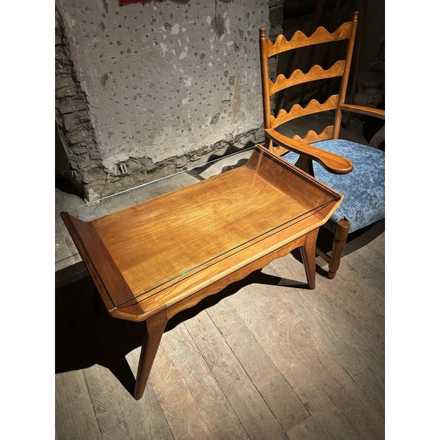 Wood Armchairs and Coffee Table by Paolo Buffa, 1950, Set of 3 For Sale - Image 7 of 11