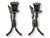 Pair of Midcentury Cast Iron Dragon Candleholders For Sale - Image 4 of 8