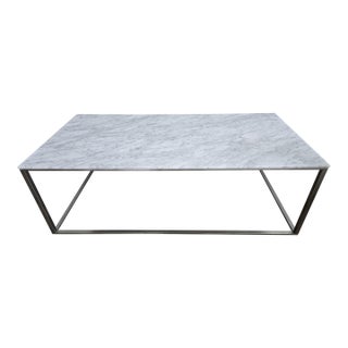 Blu Dot Marble Coffee Table For Sale
