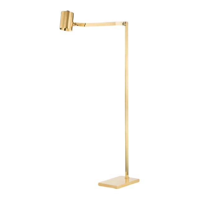 Hudson Valley Lighting Mark D. Sikes Highgrove 1-Light Articulating Floor Lamp, Aged Brass For Sale