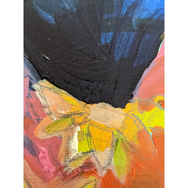 Contemporary Fauvist Abstract Portrait Mixed-Media Painting of a Woman For Sale - Image 9 of 13