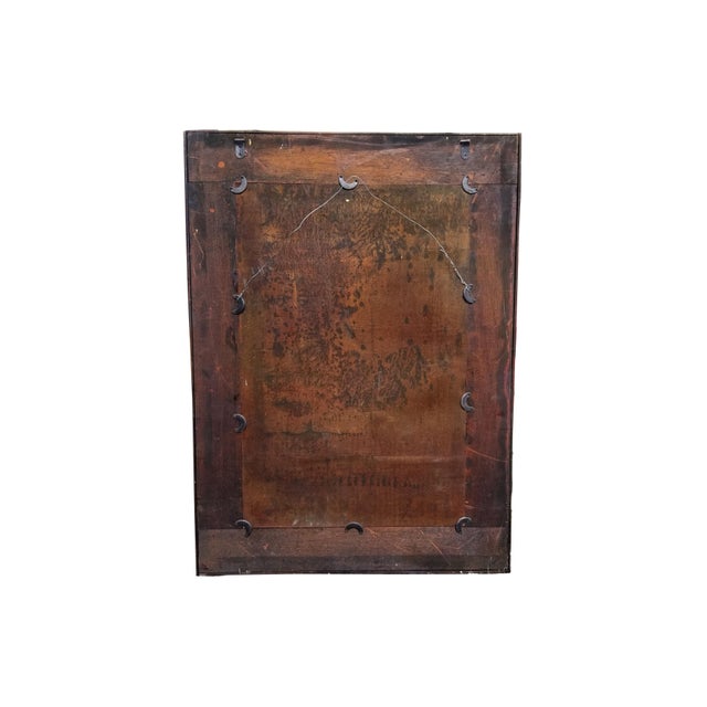 Brown Vintage Bamboo and Rattan Wall Mirror - Made in Italy For Sale - Image 8 of 9