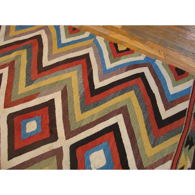 Antique Kilim - N.W. Persian rug, Size: 5'0" x 6'2". This striking tribal textile is a superb example of a flat woven...
