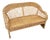 Vintage Boho Chic Woven Wicker Love Seat For Sale