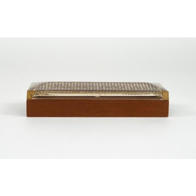 Wood Mid-Century Rectangular Box in Wood and Glass, Italy, 1960s For Sale - Image 7 of 18