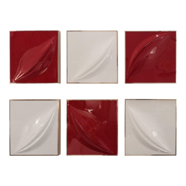 1960s Set of Six Modernist Wall Reliefs For Sale