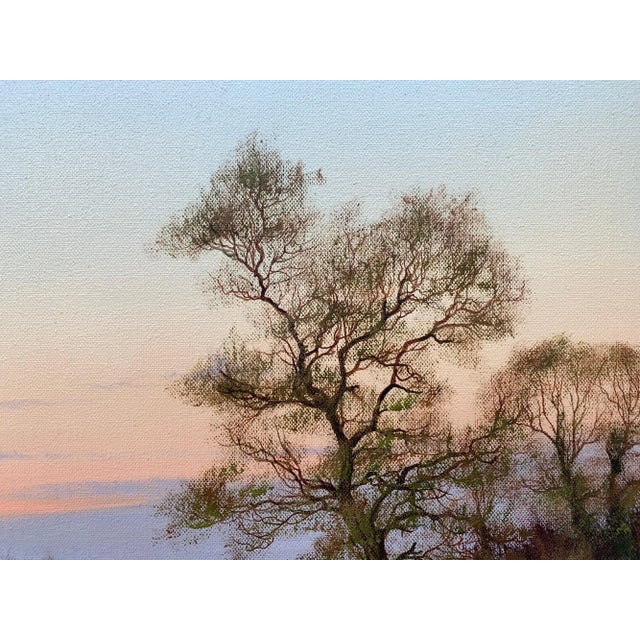 1990s English Countryside Art - Horse Drawn Plough With Two Horses Ploughman and Dog by British Landscape Artist, 1990 Circa For Sale - Image 5 of 13