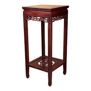 Chinoiserie Rosewood Pedestal Stand Display