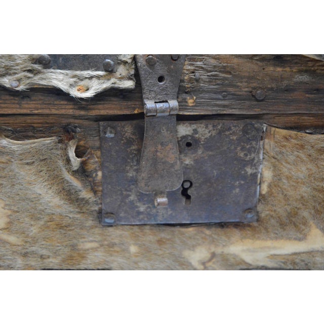 19th Century Spanish Colonial Hide Covered Trunk For Sale In Nashville - Image 6 of 11