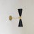 Metal Italian Wall Light in Brass, 1950s For Sale - Image 7 of 8