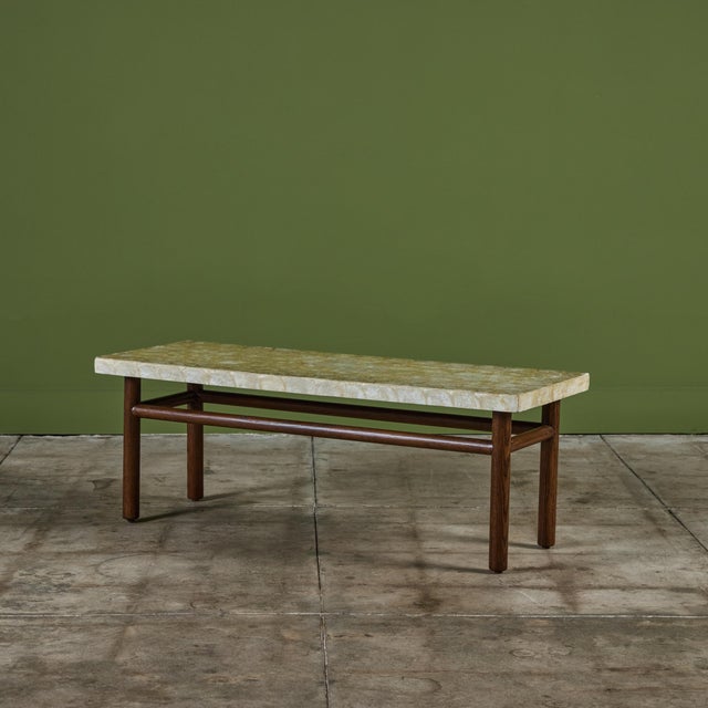 Widdicomb t.h Robsjohn Gibbings Capiz Shell Coffee Table for Widdicomb For Sale - Image 4 of 12