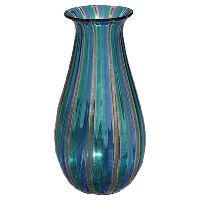 Multicolored Murano Glass Vase, 1960s For Sale
